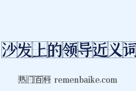 沙发上的领导近义词是什么意思的图片